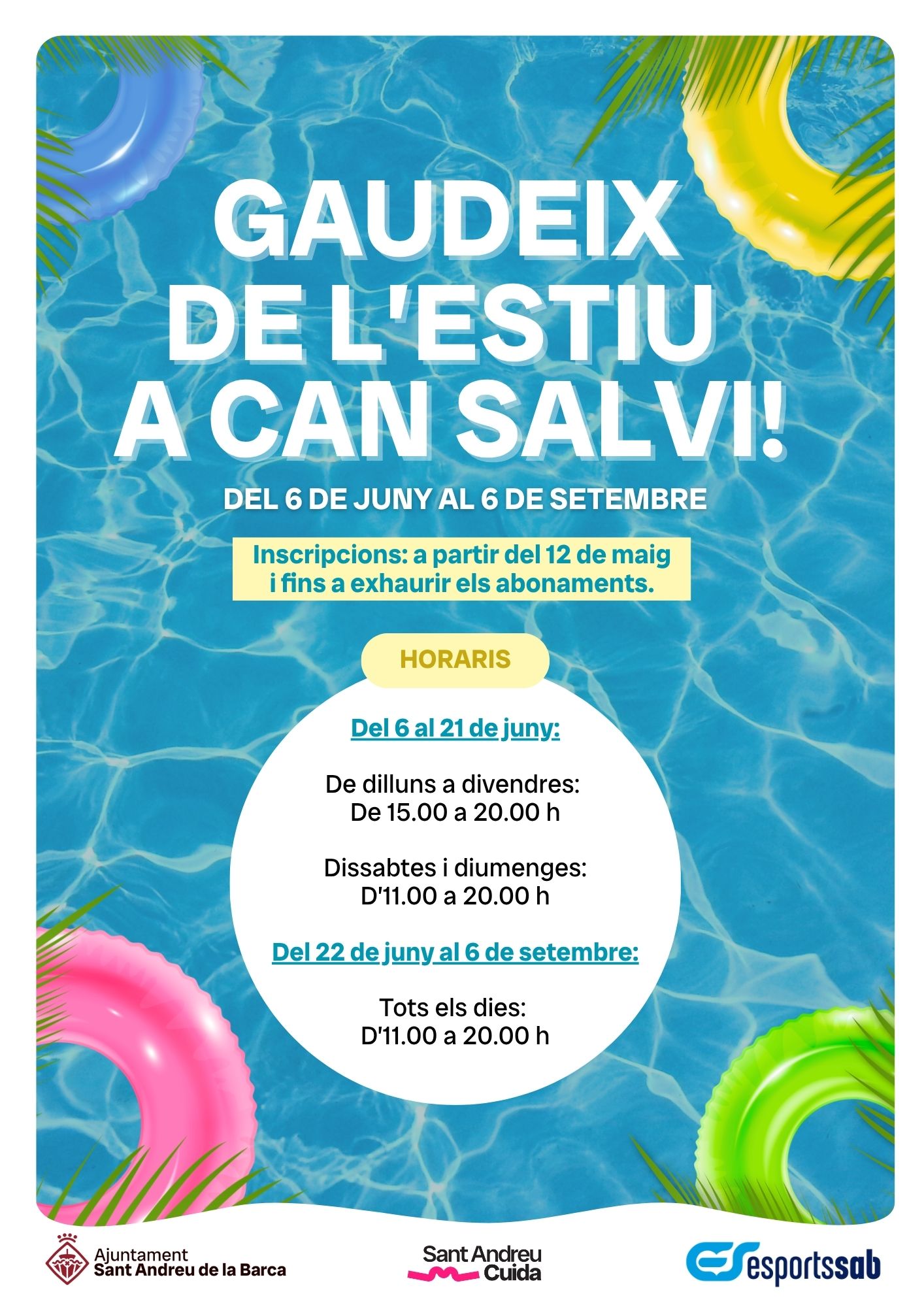 Abonaments de piscina d'estiu de Can Salvi 2026